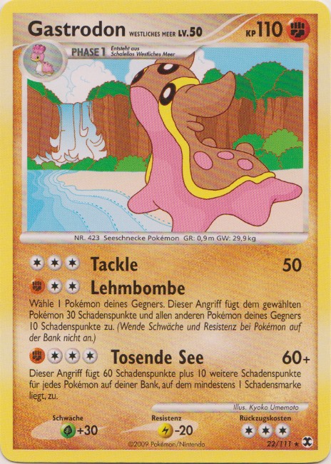 Gastrodon Westliches Meer 22 — Aufstieg der Rivalen (German Pokémon TCG card)
