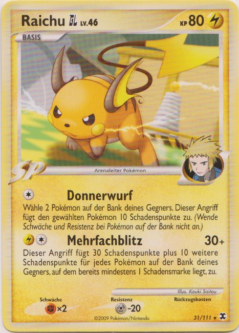 Raichu GL 31 — Aufstieg der Rivalen (German Pokémon TCG card)