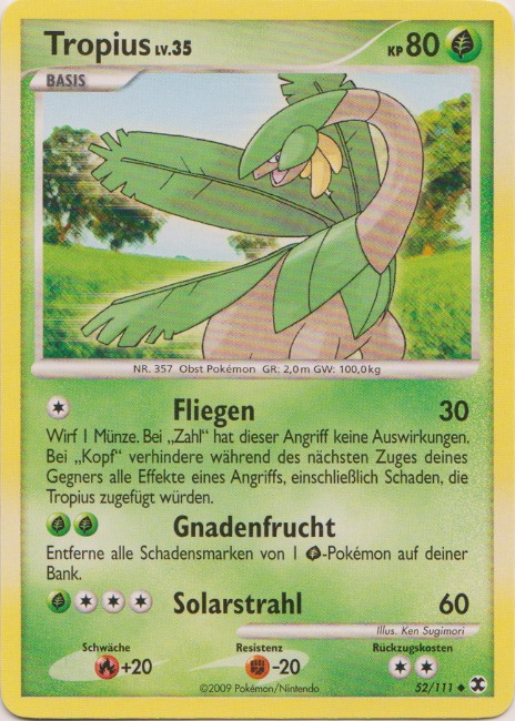 Tropius 52 — Aufstieg der Rivalen (German Pokémon TCG card)