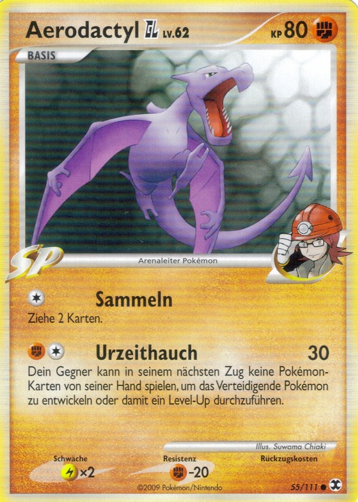 Aerodactyl GL 55 — Aufstieg der Rivalen (German Pokémon TCG card)