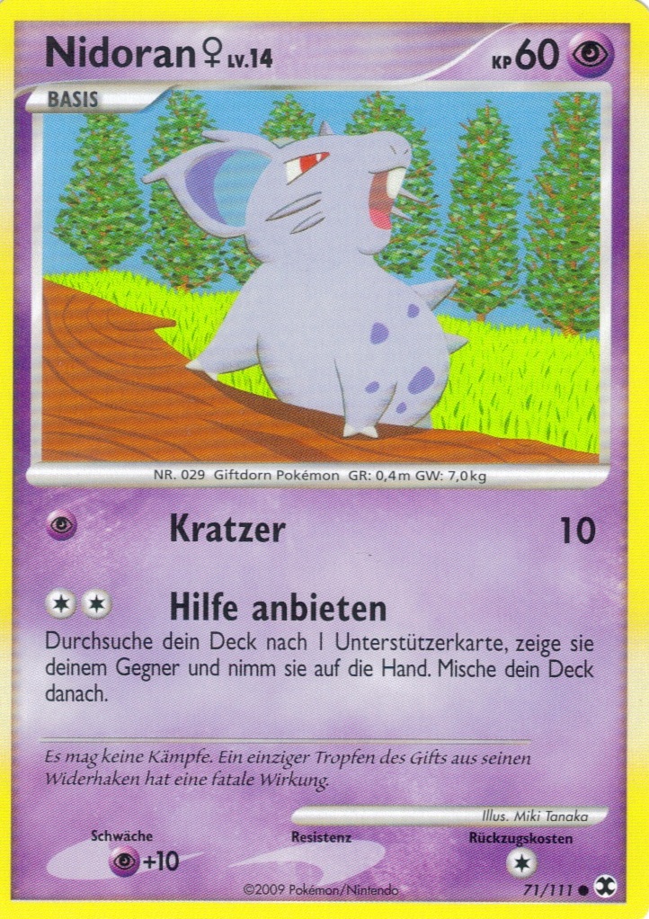 Nidoran w 71 — Aufstieg der Rivalen (German Pokémon TCG card)