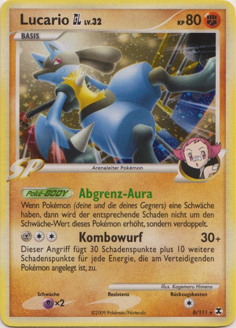 Lucario GL 8 — Aufstieg der Rivalen (German Pokémon TCG card)