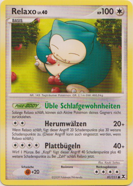 Relaxo 81 — Aufstieg der Rivalen (German Pokémon TCG card)