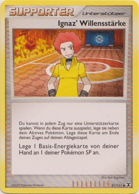 Ignaz' Willensstärke 91 — Aufstieg der Rivalen (German Pokémon TCG card)