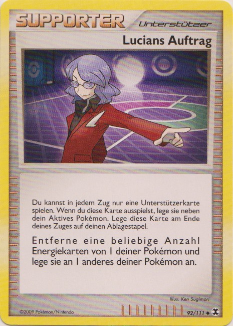 Lucians Auftrag 92 — Aufstieg der Rivalen (German Pokémon TCG card)