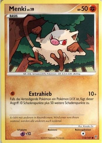 Menki 112 — Ultimative Sieger (German Pokémon TCG card)