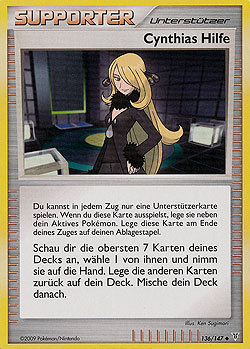 Cynthias Hilfe 136 — Ultimative Sieger (German Pokémon TCG card)