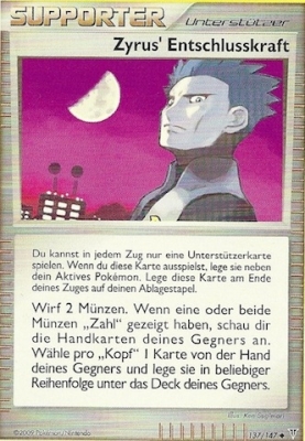 Zyrus' Entschlusskraft 137 — Ultimative Sieger (German Pokémon TCG card)