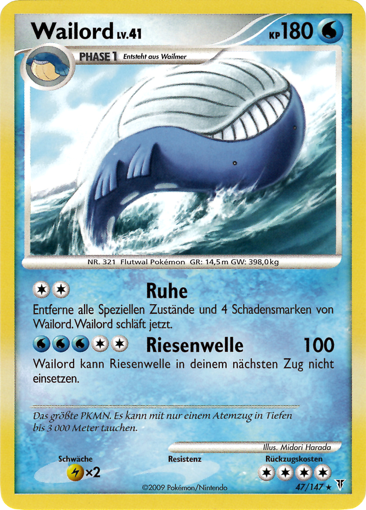 Wailord 47 — Ultimative Sieger (German Pokémon TCG card)