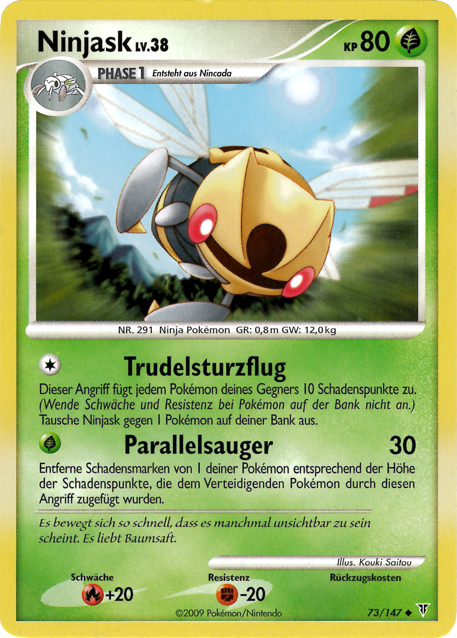 Ninjask 73 — Ultimative Sieger (German Pokémon TCG card)
