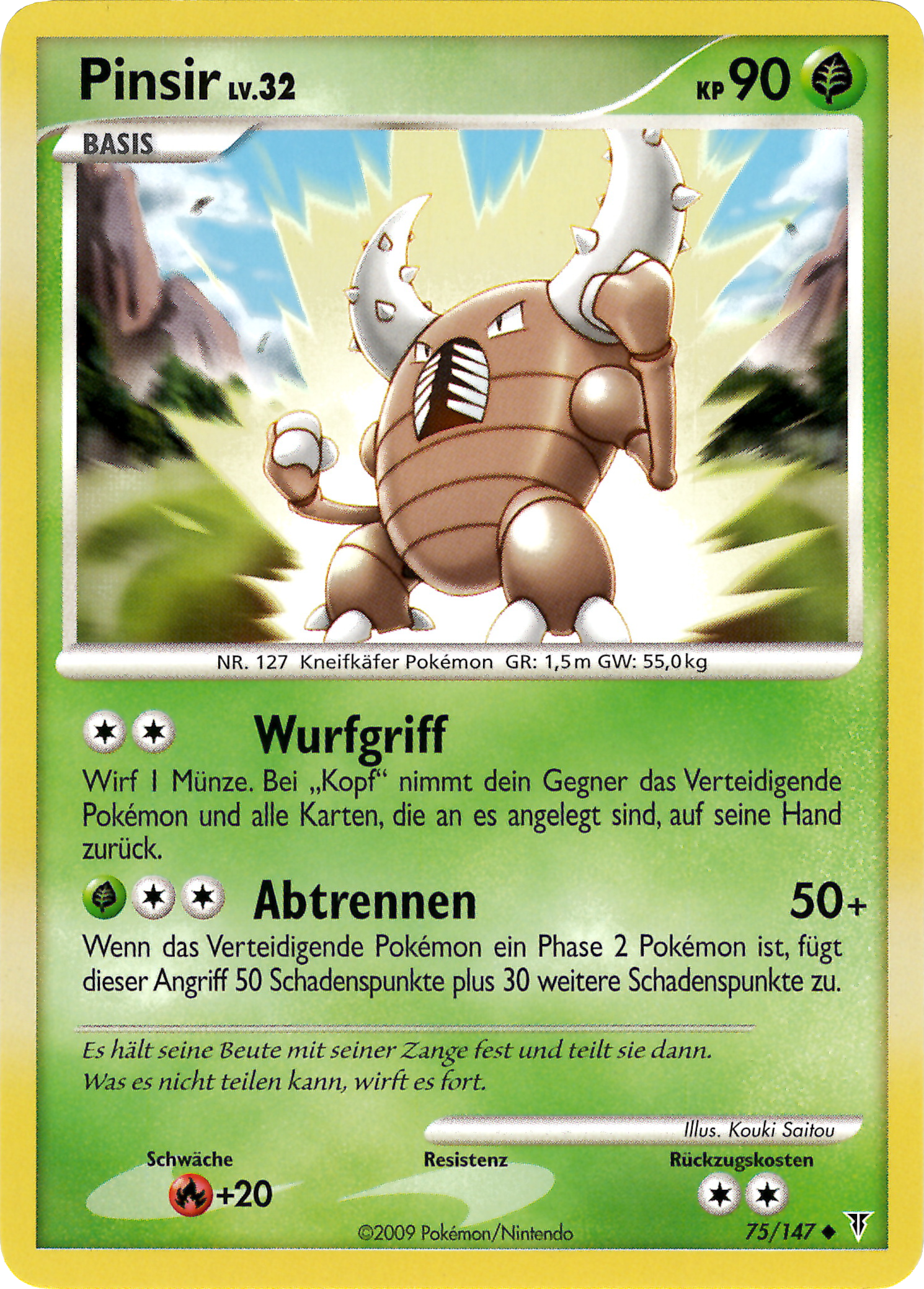 Pinsir 75 — Ultimative Sieger (German Pokémon TCG card)