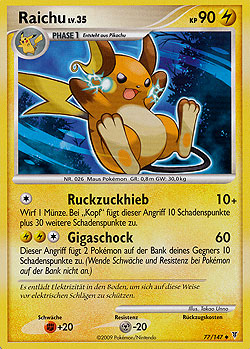Raichu 77 — Ultimative Sieger (German Pokémon TCG card)