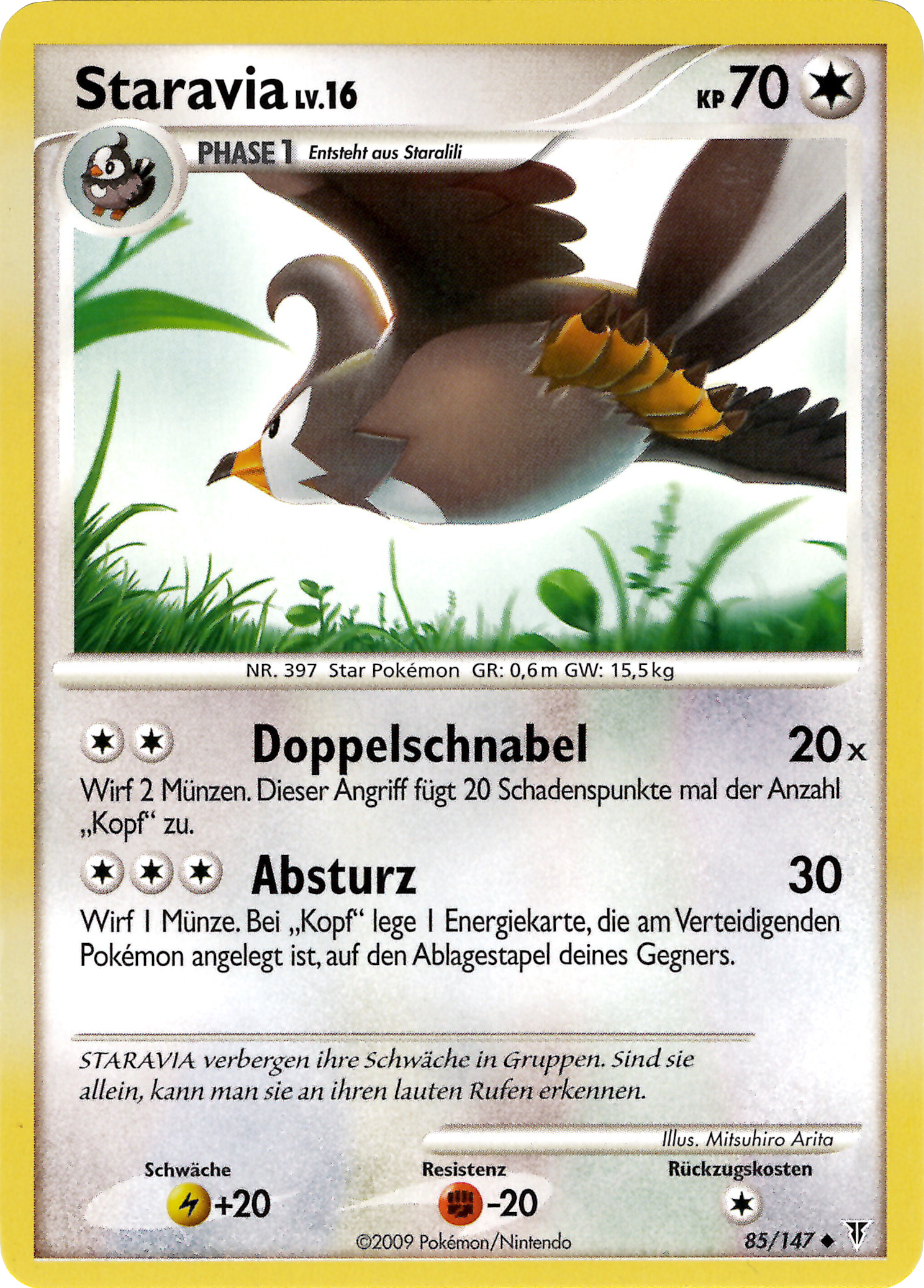 Staravia 85 — Ultimative Sieger (German Pokémon TCG card)