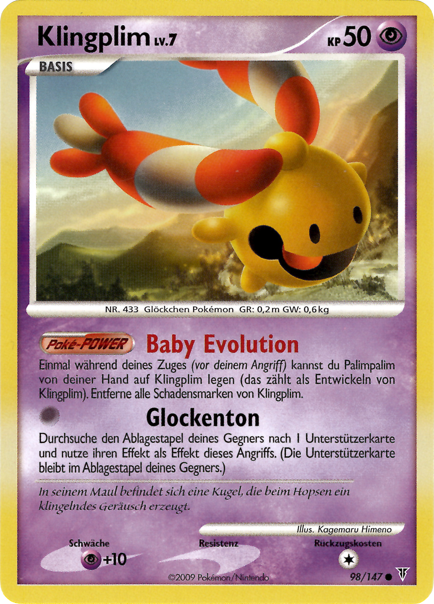 Klingplim 98 — Ultimative Sieger (German Pokémon TCG card)