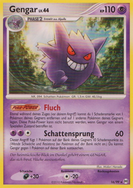 Gengar 16 — Arceus (German Pokémon TCG card)