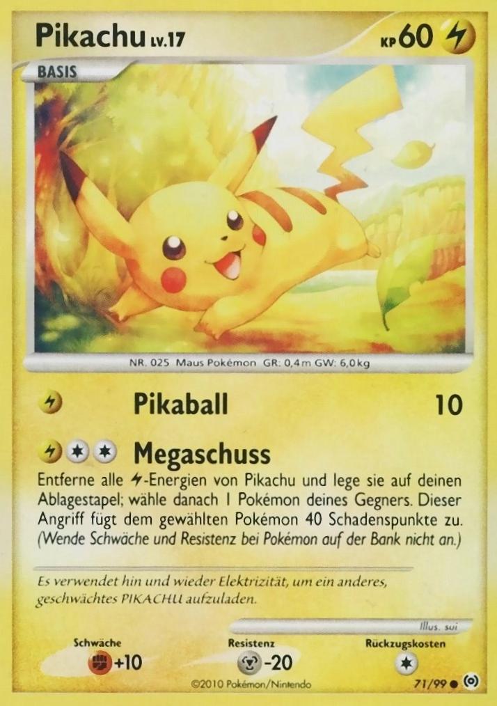 Pikachu 71 — Arceus (German Pokémon TCG card)