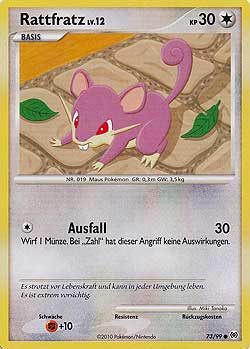 Rattfratz 73 — Arceus (German Pokémon TCG card)