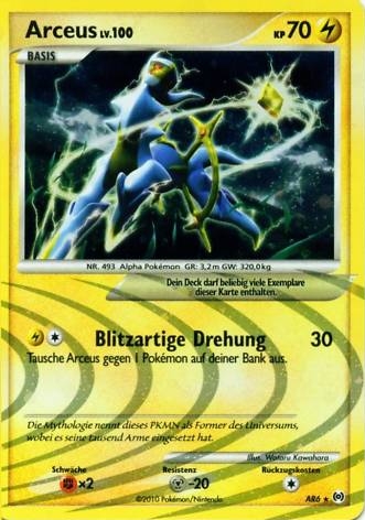 Arceus AR6 — Arceus (German Pokémon TCG card)