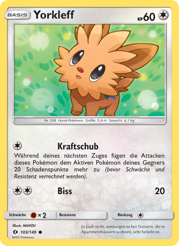 Yorkleff 103 — Sonne & Mond (German Pokémon TCG card)