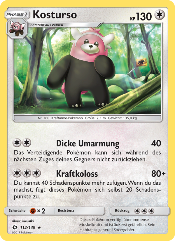 Kosturso 112 — Sonne & Mond (German Pokémon TCG card)