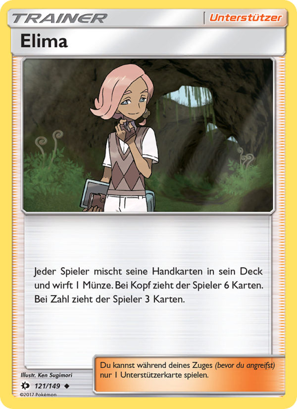 Elima 121 — Sonne & Mond (German Pokémon TCG card)