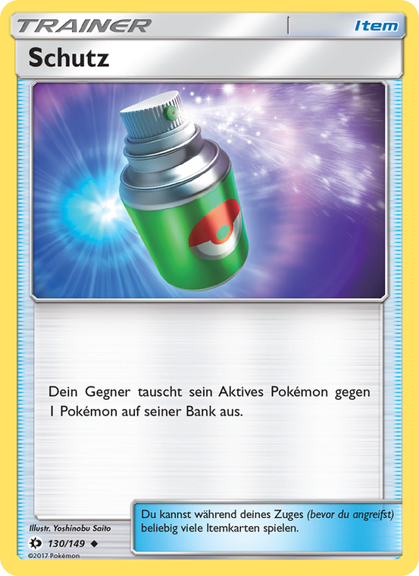 Schutz 130 — Sonne & Mond (German Pokémon TCG card)