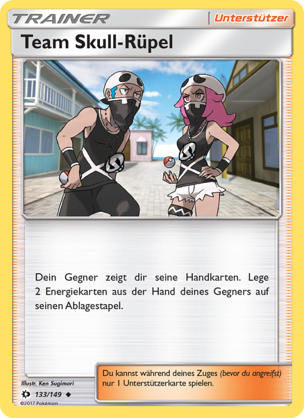 Team Skull-Rüpel 133 — Sonne & Mond (German Pokémon TCG card)