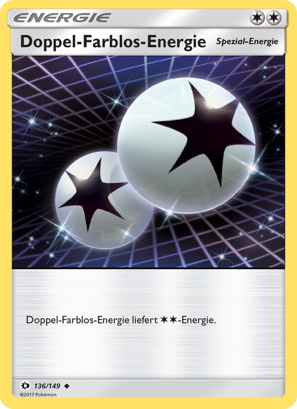 Doppel-Farblos-Energie 136 — Sonne & Mond (German Pokémon TCG card)