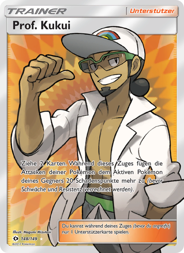 Prof. Kukui 148 — Sonne & Mond (German Pokémon TCG card)
