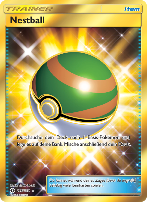 Nestball 158 — Sonne & Mond (German Pokémon TCG card)