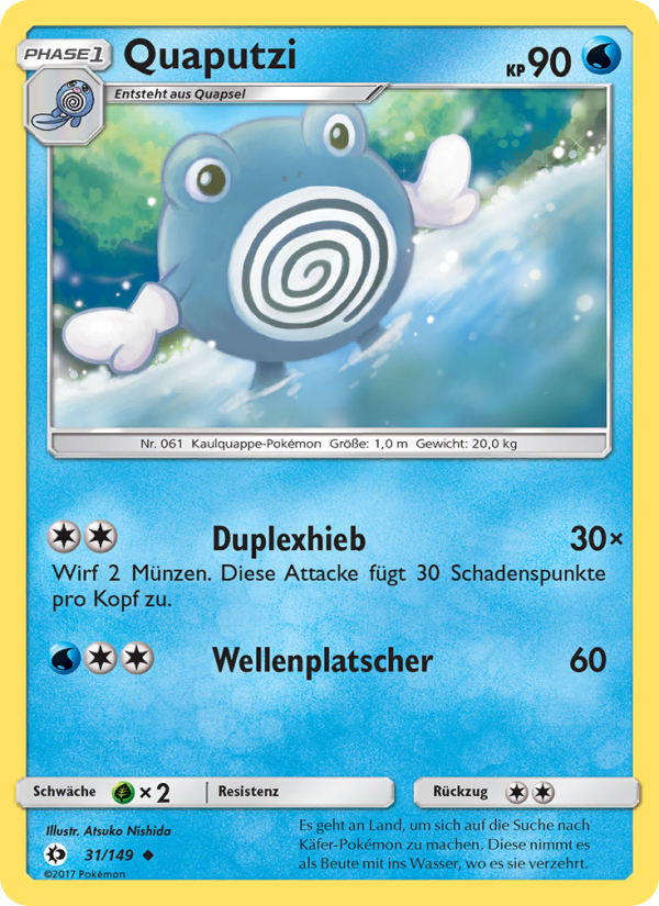 Quaputzi 31 — Sonne & Mond (German Pokémon TCG card)