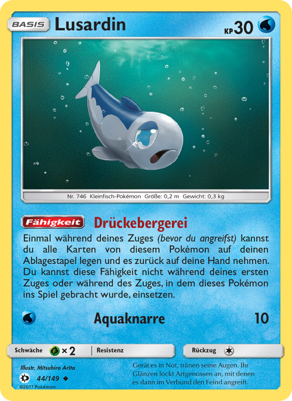 Lusardin 44 — Sonne & Mond (German Pokémon TCG card)