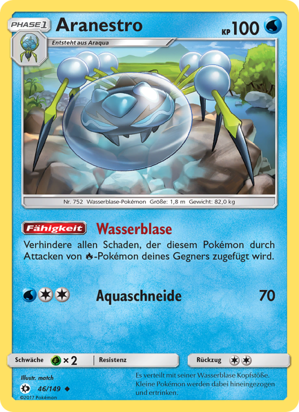 Aranestro 46 — Sonne & Mond (German Pokémon TCG card)
