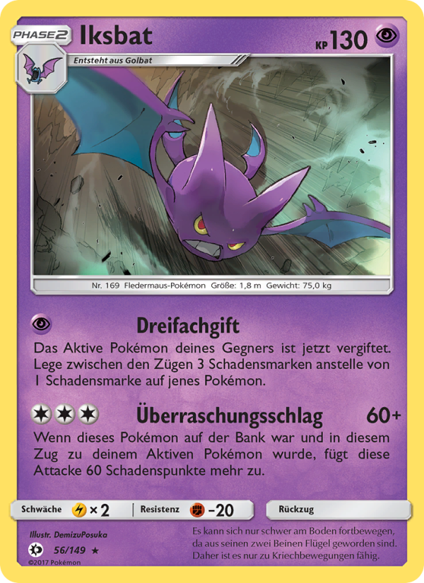 Iksbat 56 — Sonne & Mond (German Pokémon TCG card)
