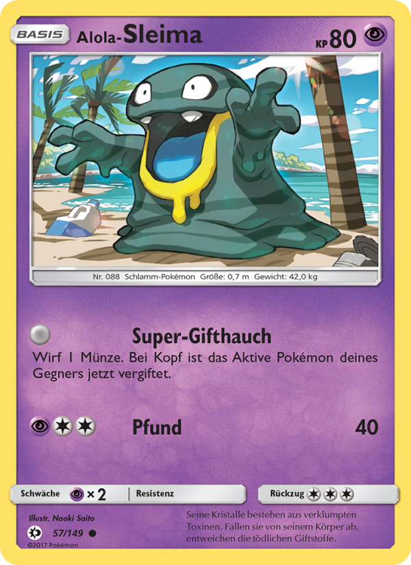 Alola-Sleima 57 — Sun & Moon (German Pokémon TCG card)
