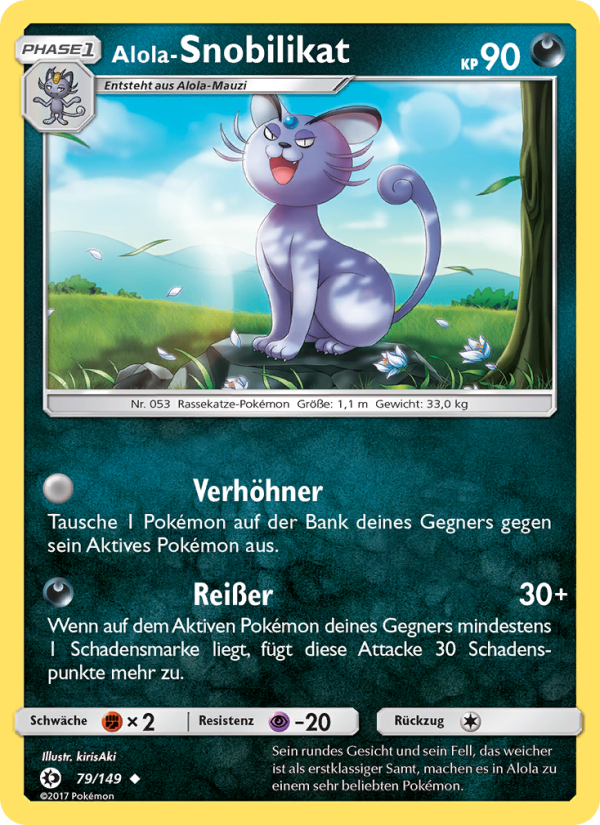 Alola-Snobilikat 79 — Sonne & Mond (German Pokémon TCG card)