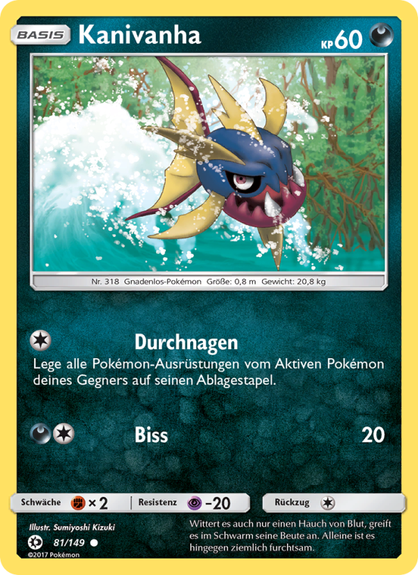 Kanivanha 81 — Sonne & Mond (German Pokémon TCG card)
