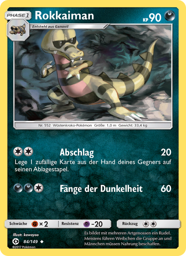 Rokkaiman 84 — Sonne & Mond (German Pokémon TCG card)