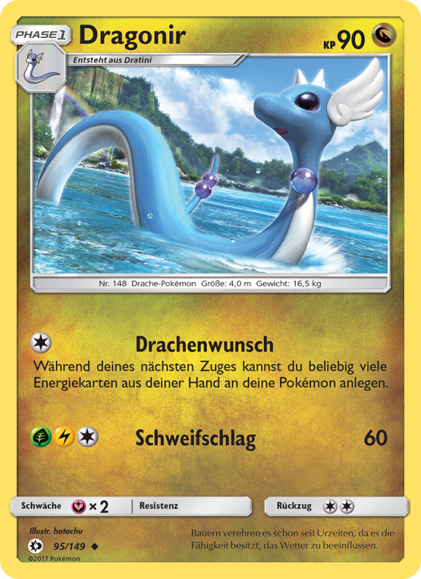 Dragonir 95 — Sonne & Mond (German Pokémon TCG card)