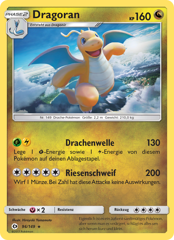 Dragoran 96 — Sonne & Mond (German Pokémon TCG card)