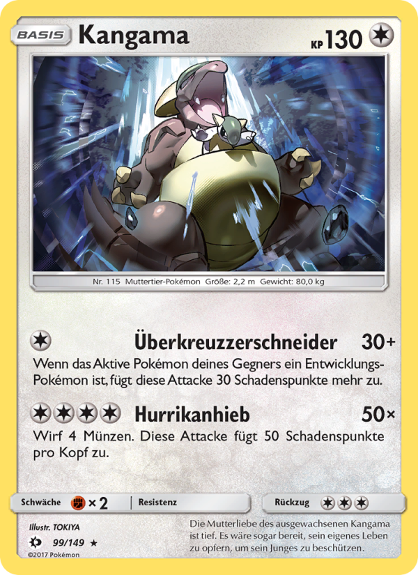 Kangama 99 — Sonne & Mond (German Pokémon TCG card)