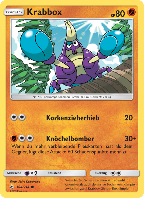 Krabbox 104 — Kräfte im Einklang (German Pokémon TCG card)