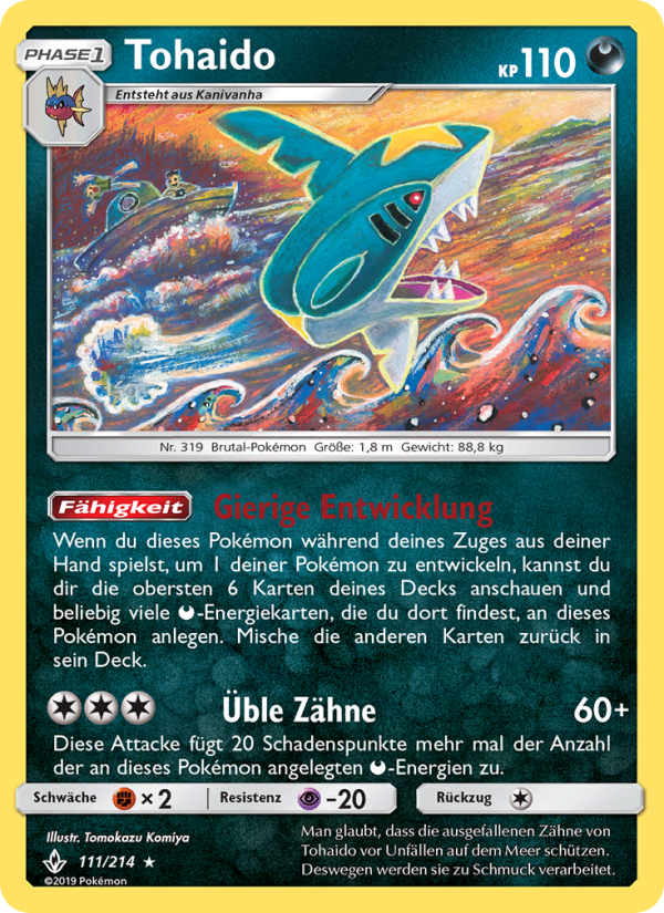 Tohaido 111 — Kräfte im Einklang (German Pokémon TCG card)