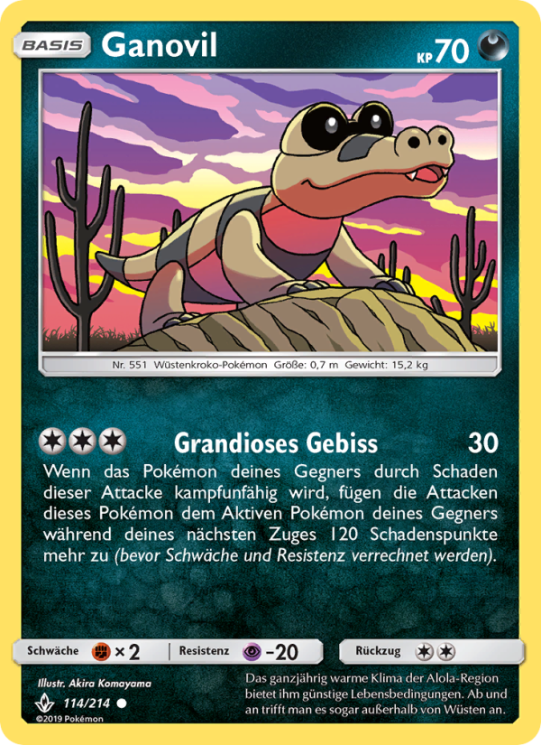 Ganovil 114 — Kräfte im Einklang (German Pokémon TCG card)