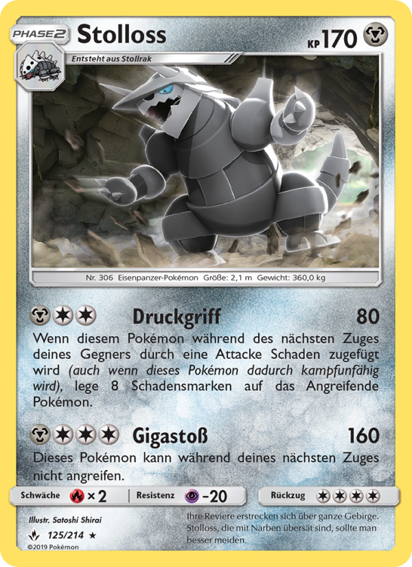 Stolloss 125 — Kräfte im Einklang (German Pokémon TCG card)