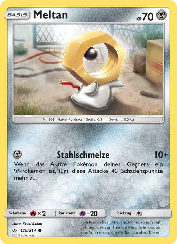 Meltan 128 — Kräfte im Einklang (German Pokémon TCG card)