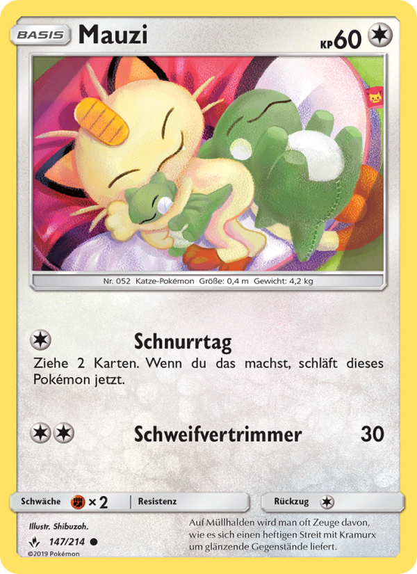 Mauzi 147 — Kräfte im Einklang (German Pokémon TCG card)