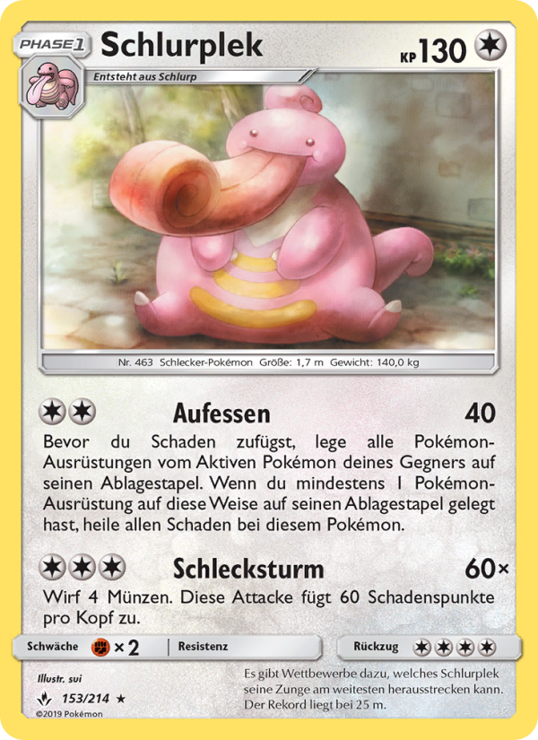 Schlurplek 153 — Kräfte im Einklang (German Pokémon TCG card)