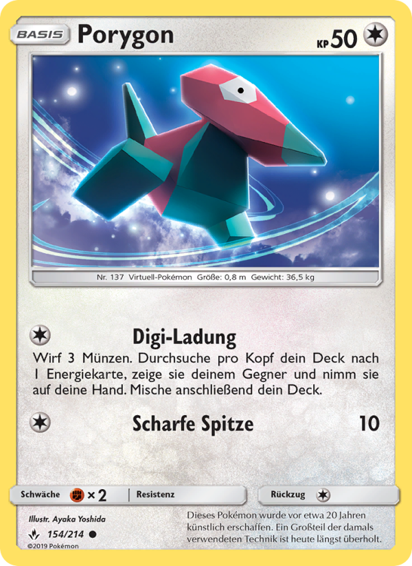 Porygon 154 — Kräfte im Einklang (German Pokémon TCG card)