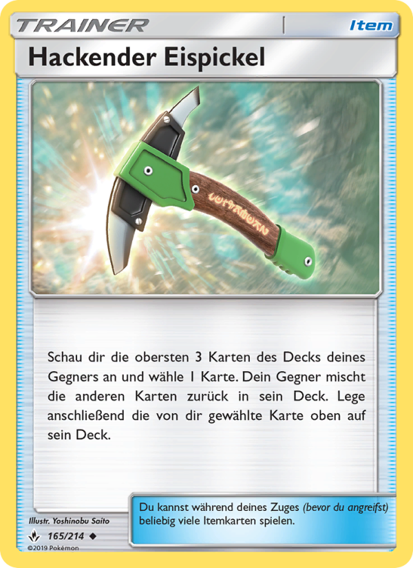 Hackender Eispickel 165 — Kräfte im Einklang (German Pokémon TCG card)